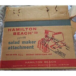 Vintage HAMILTON BEACH Salad Maker Attachment Model 553 in Original Box